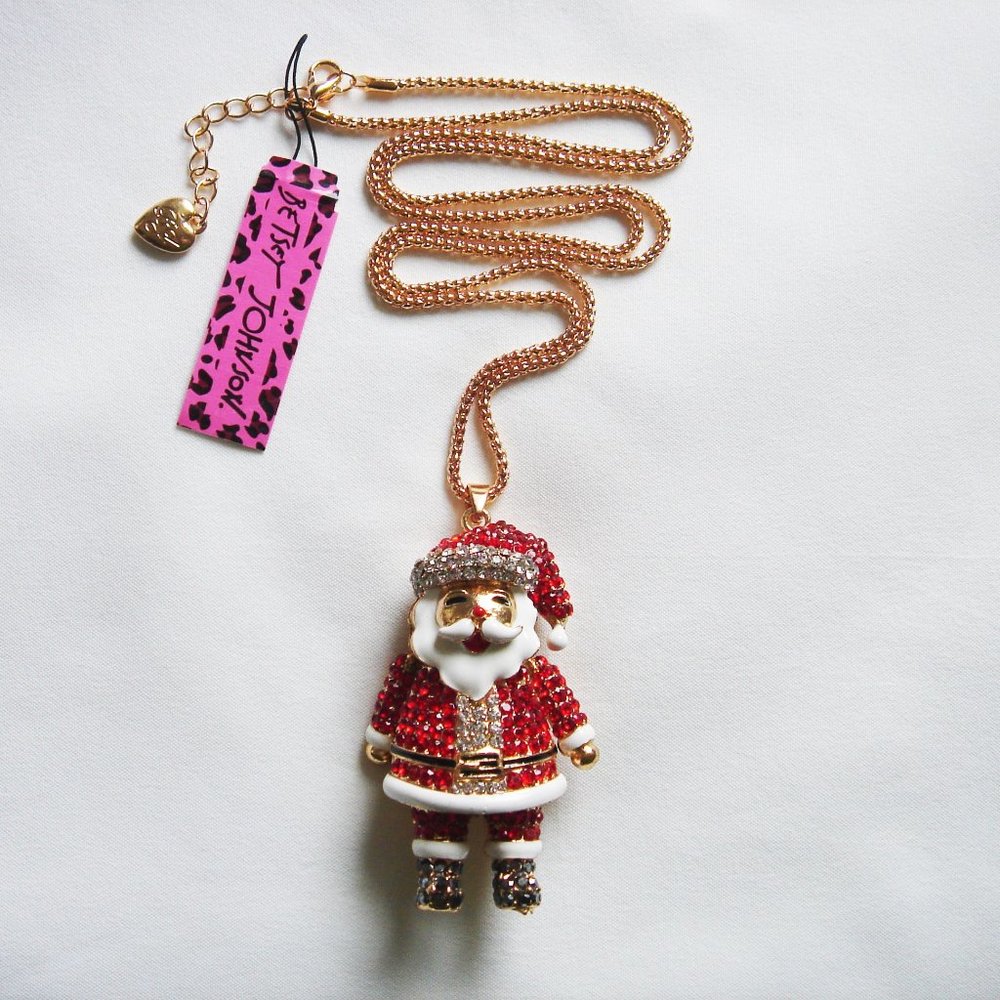 BETSEY JOHNSON SANTA CLAUS CHRISTMAS   NECKLACE